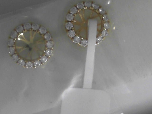Vardy's Collection Round Diamond Halo Setting Jackets in 18K Yellow Gold (0.73ct)