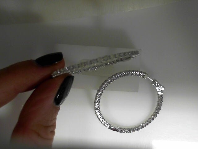 Vardy's Collection Round Diamond Large Hoop Earrings in 14K Yellow Gold (4ct)