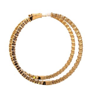 Vardy's Collection Round Diamond Large Hoop Earrings in 14K Yellow Gold (4ct)