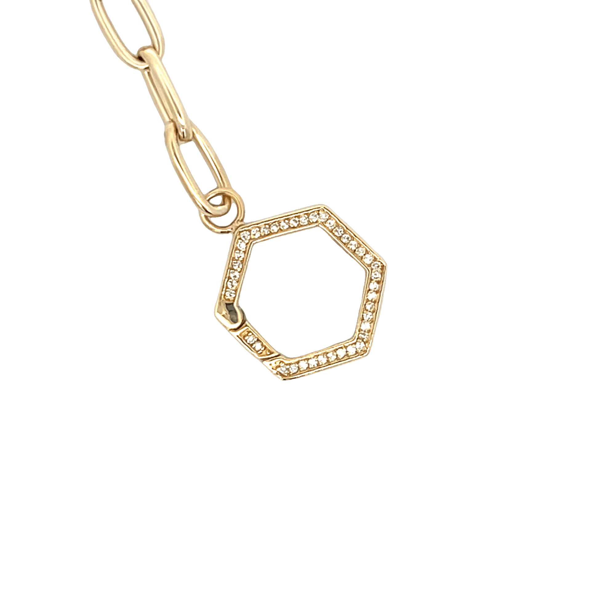 Vardy's Collection Round Diamond Open Link Bracelet in 14K Yellow Gold (0.15ctw)