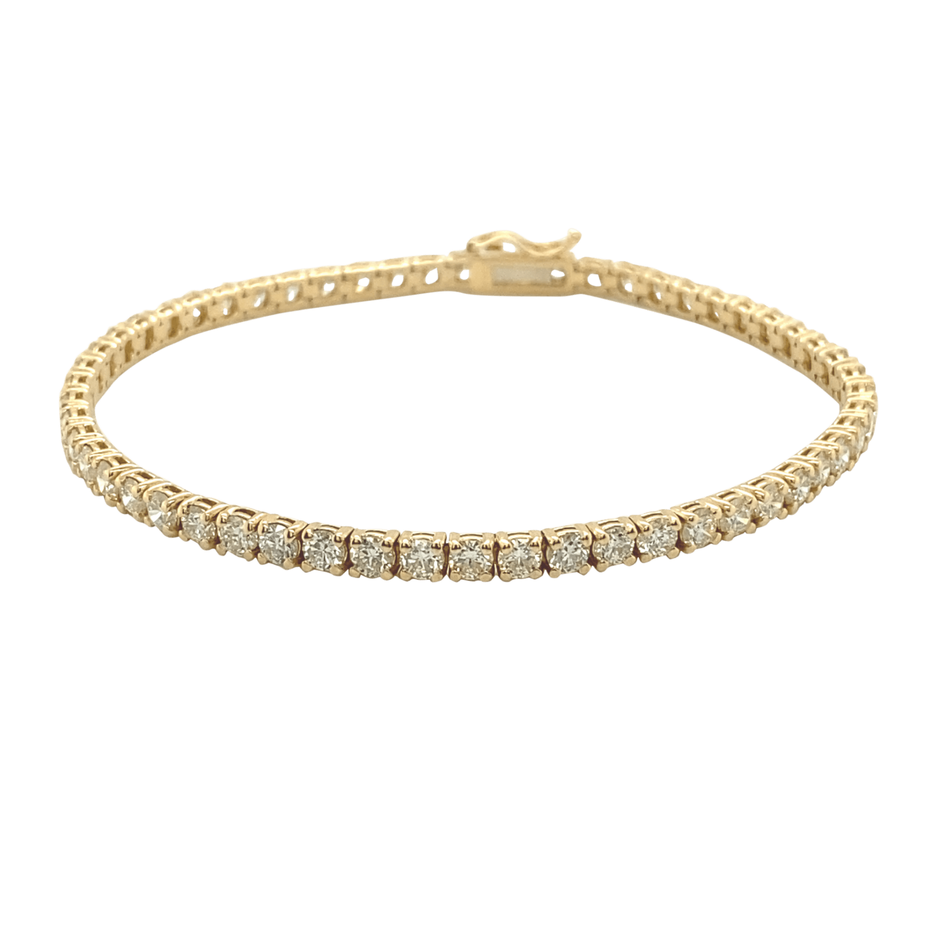 Vardy's Collection Round Diamond Tennis Bracelet in 14K Yellow Gold (5.90ctw)