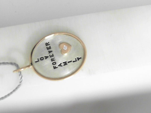 Vardy's Collection Round Diamond Two Tone Polished 14K Charm Bracelet (0.02ctw) in 14K White and Yellow Gold