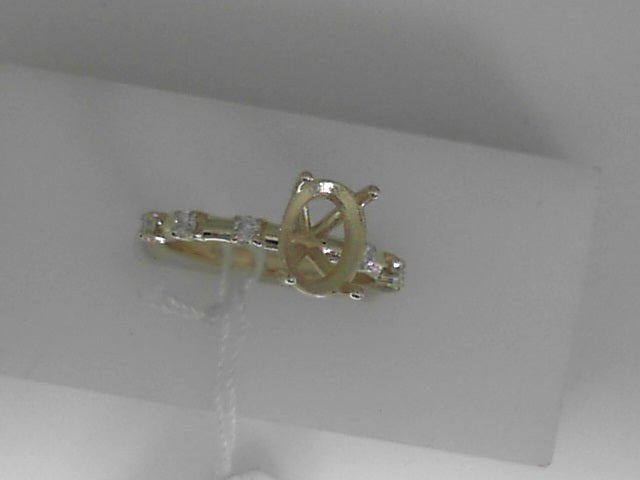 Vardy's Collection Round G/H VS2 Diamond Semi - Mount Engagement Ring in 14K Yellow Gold (0.22ctw)