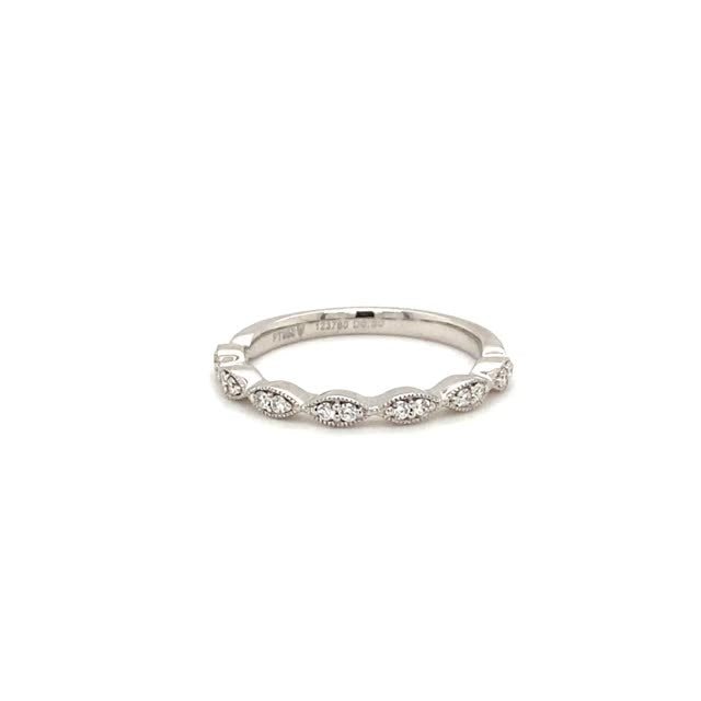 Vardy's Collection Round I/J Si1 Diamond Antique Wedding Set in 14K White Gold (0.30ctw)