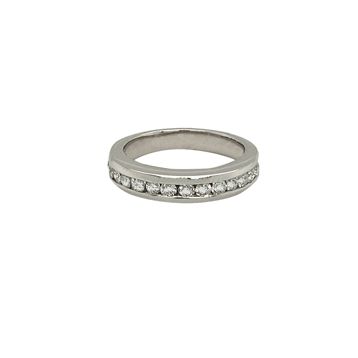 Vardy's Collection Round Natural Diamond 3.5mm Half Anniversary Band in Platinum (0.57ctw)
