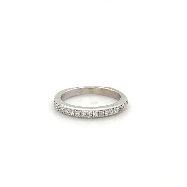 Vardy's Collection Round Natural Diamond 4mm Half Anniversary Band in 14K White Gold (0.6ct)