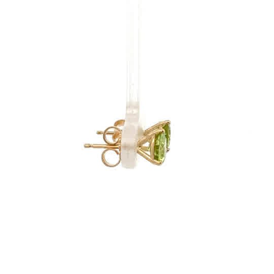 Vardy's Collection Round Peridot Stud Earrings in 14K Yellow Gold (3.02tcw)
