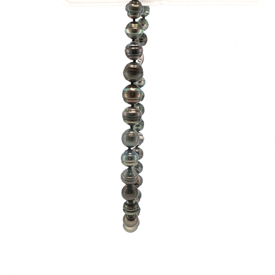 Vardy's Collection Tahitian Peacock Pearl Single Strand Necklace in 14K White Gold
