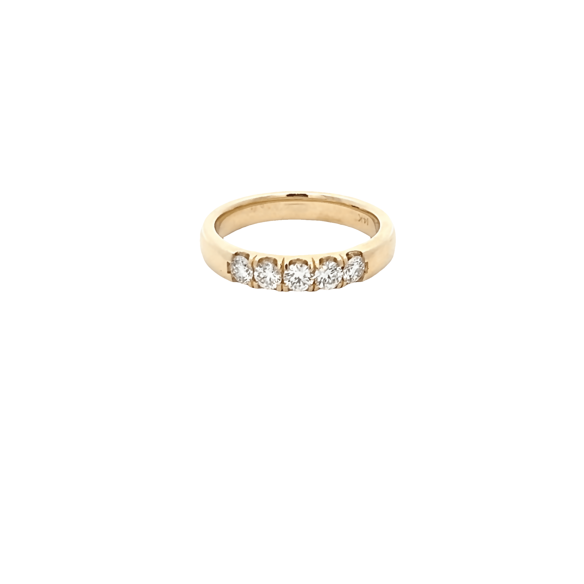 Vardy's Collection Three Quarters Wedding Band with Round Diamonds in 14K Yellow Gold (0.50tcw)