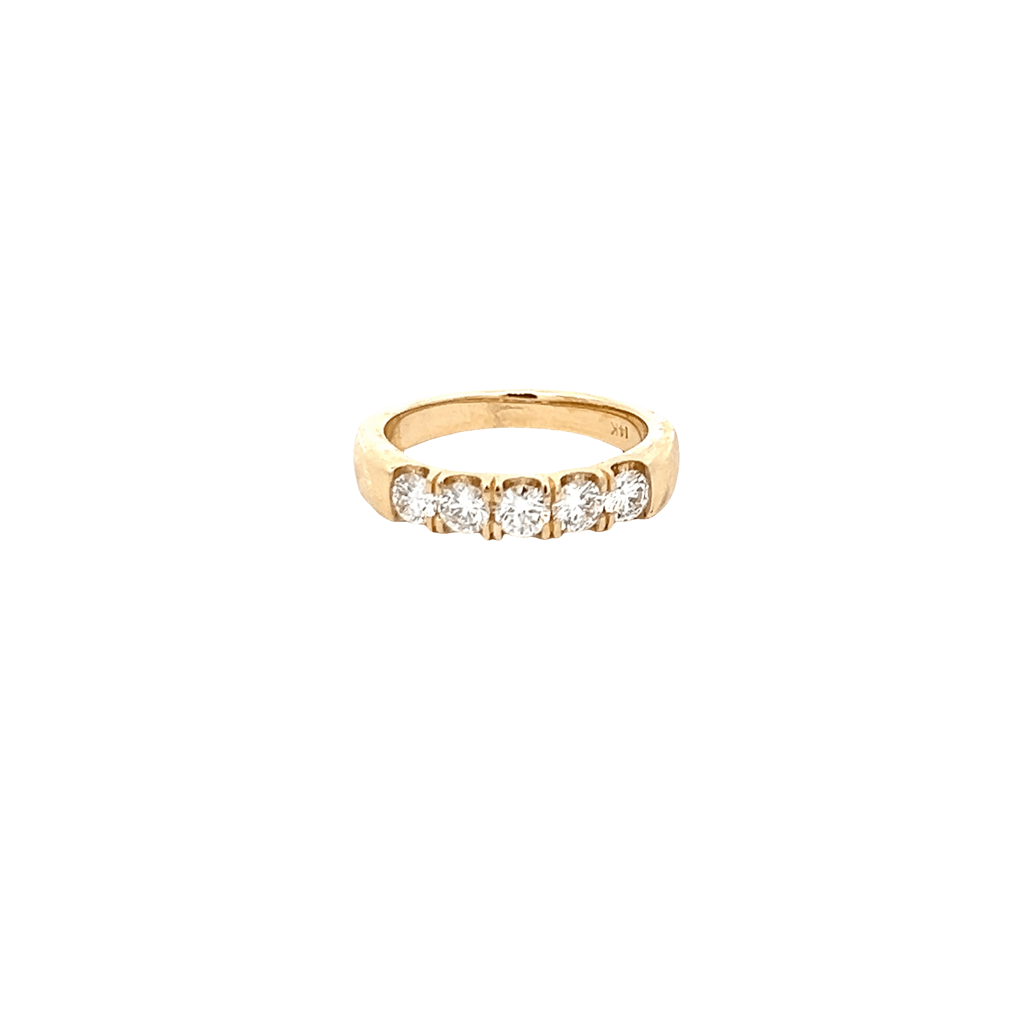 Vardy's Collection U Set Wedding Band with 7 Round Diamonds (0.70ct) in 14K Yellow Gold