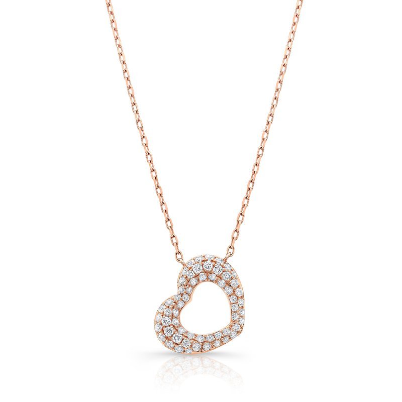 Yellow Gold Pave Diamond Heart (160-33634)