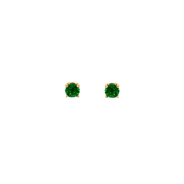 Yellow Gold Tsavorite Garnet Studs (210-00101)