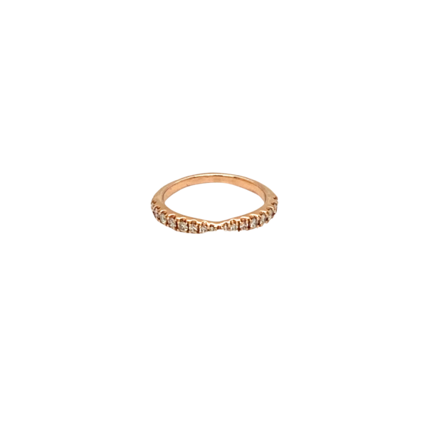 14 Karat Rose Gold Diamond Fashion Band