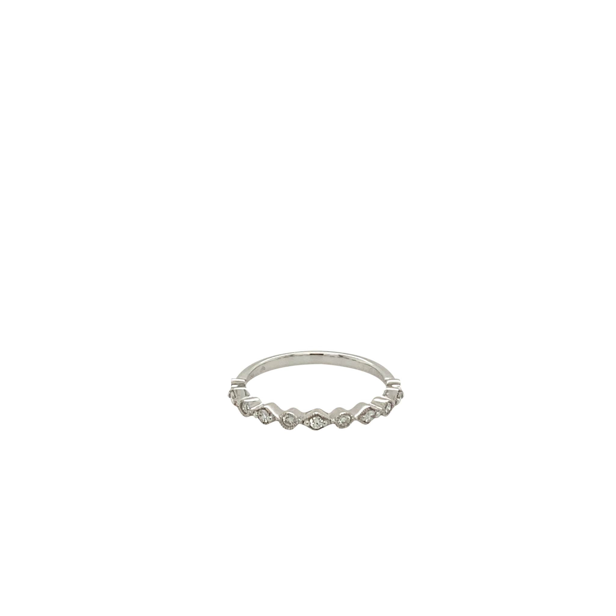 18 Karat White Gold Stackable Diamond Ring