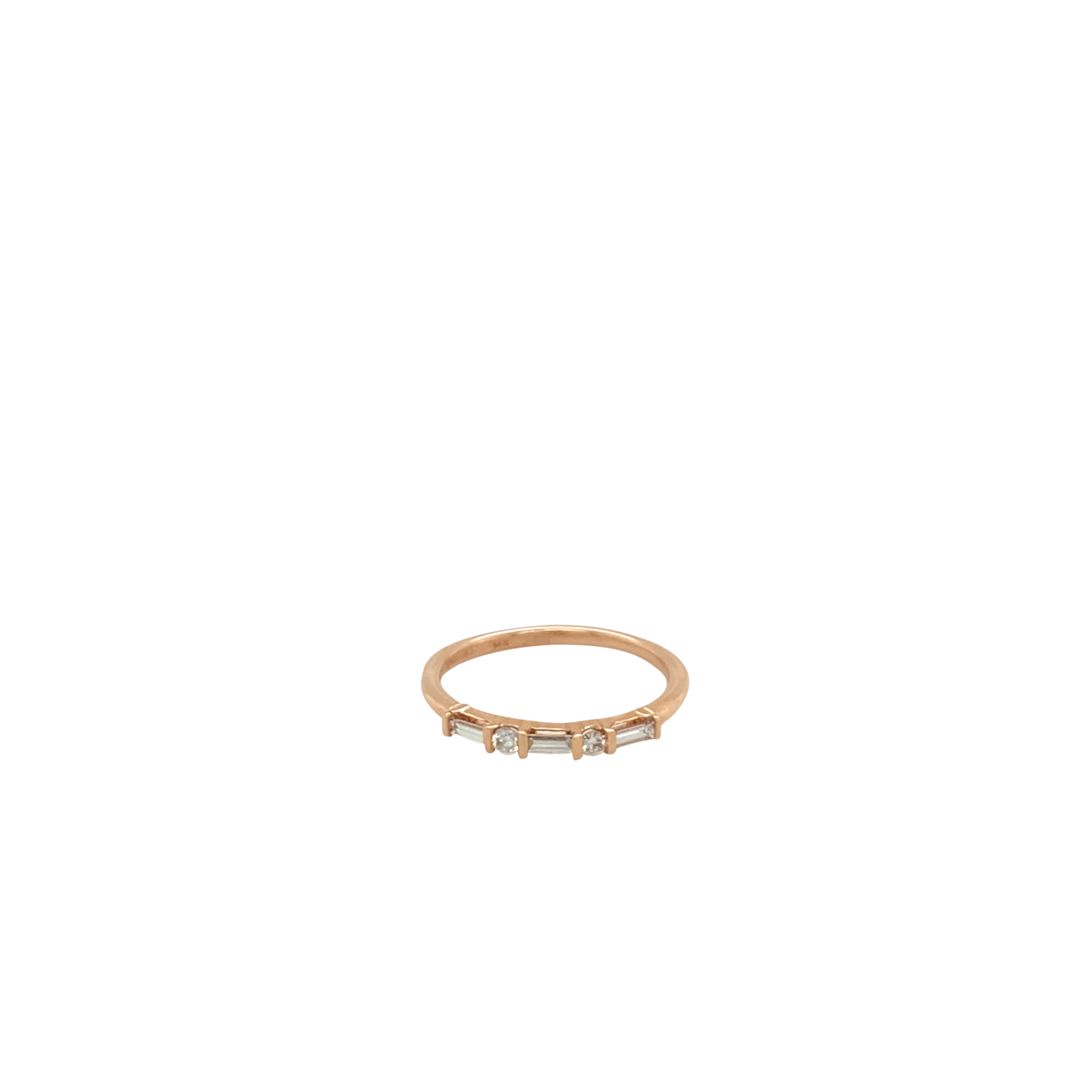 14 Karat Rose Gold Various Diamond Fashion Ring