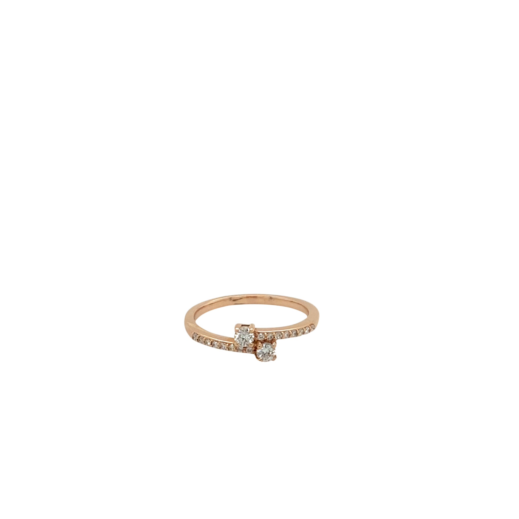 14 Karat Rose Gold Diamond Fashion Ring