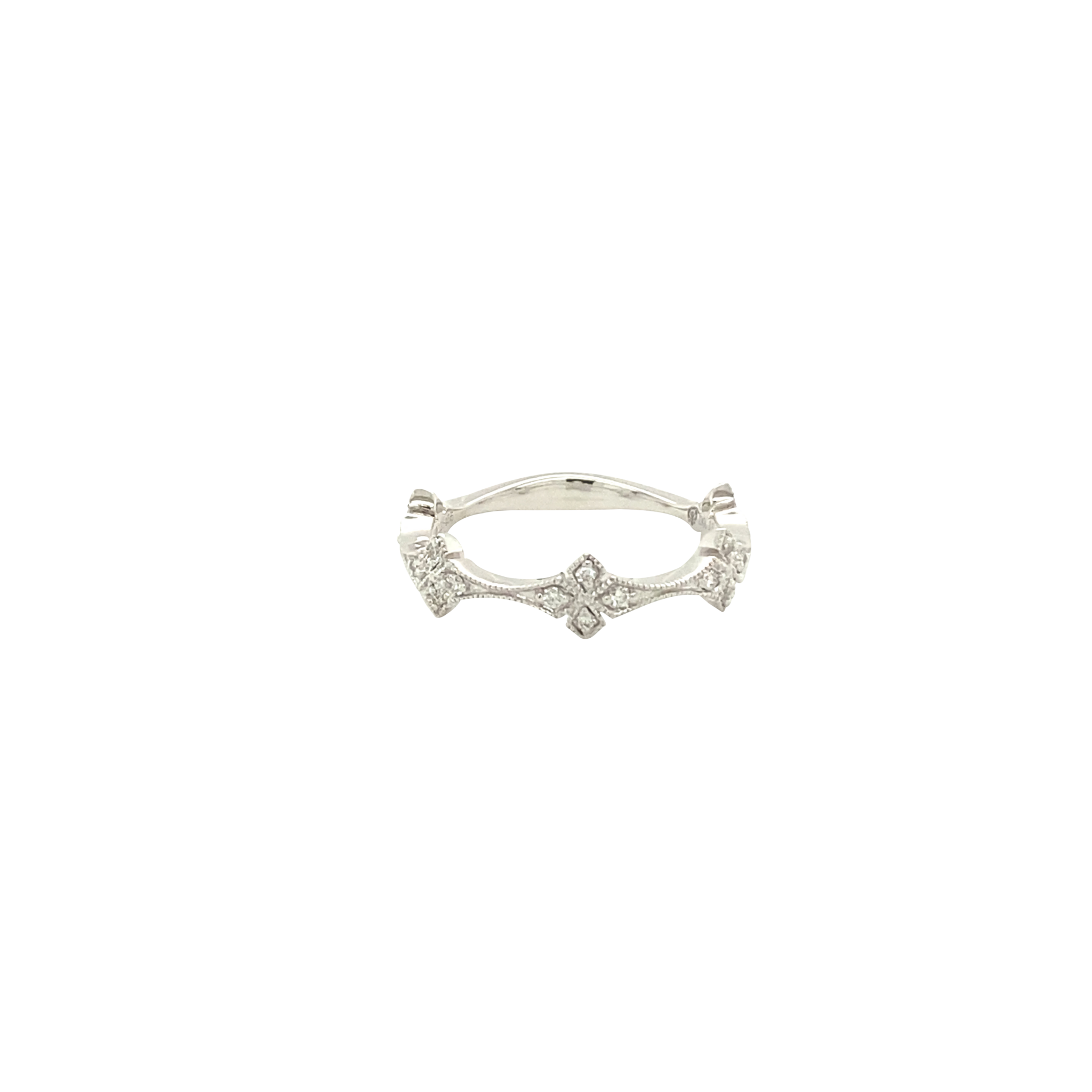 14 Karat White Gold Regal Fashion Ring