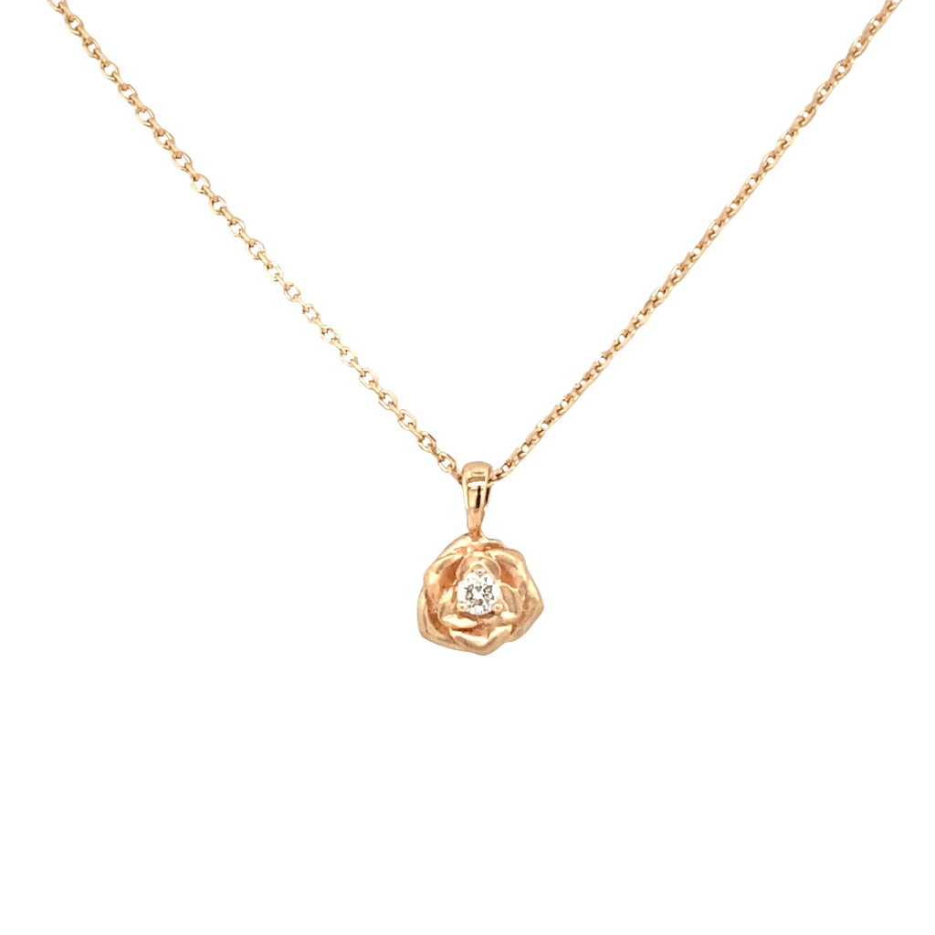 Rose Gold Rose Pendant Vardy's Jewelers Bay Area