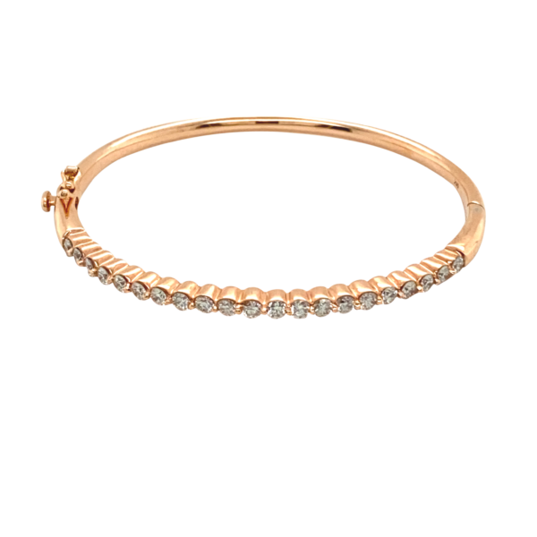 14 Karat Rose Gold Diamond Bracelet