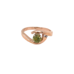 14 Karat Rose Gold Green Garnet Fashion Ring