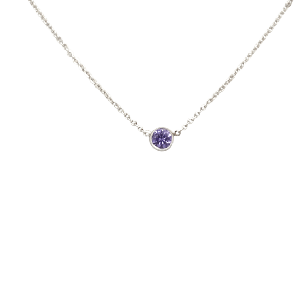 14 Karat White Gold Purple Sapphire
