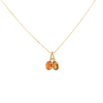 18 Karat Yellow Gold and Colored Sapphire Charm Necklace