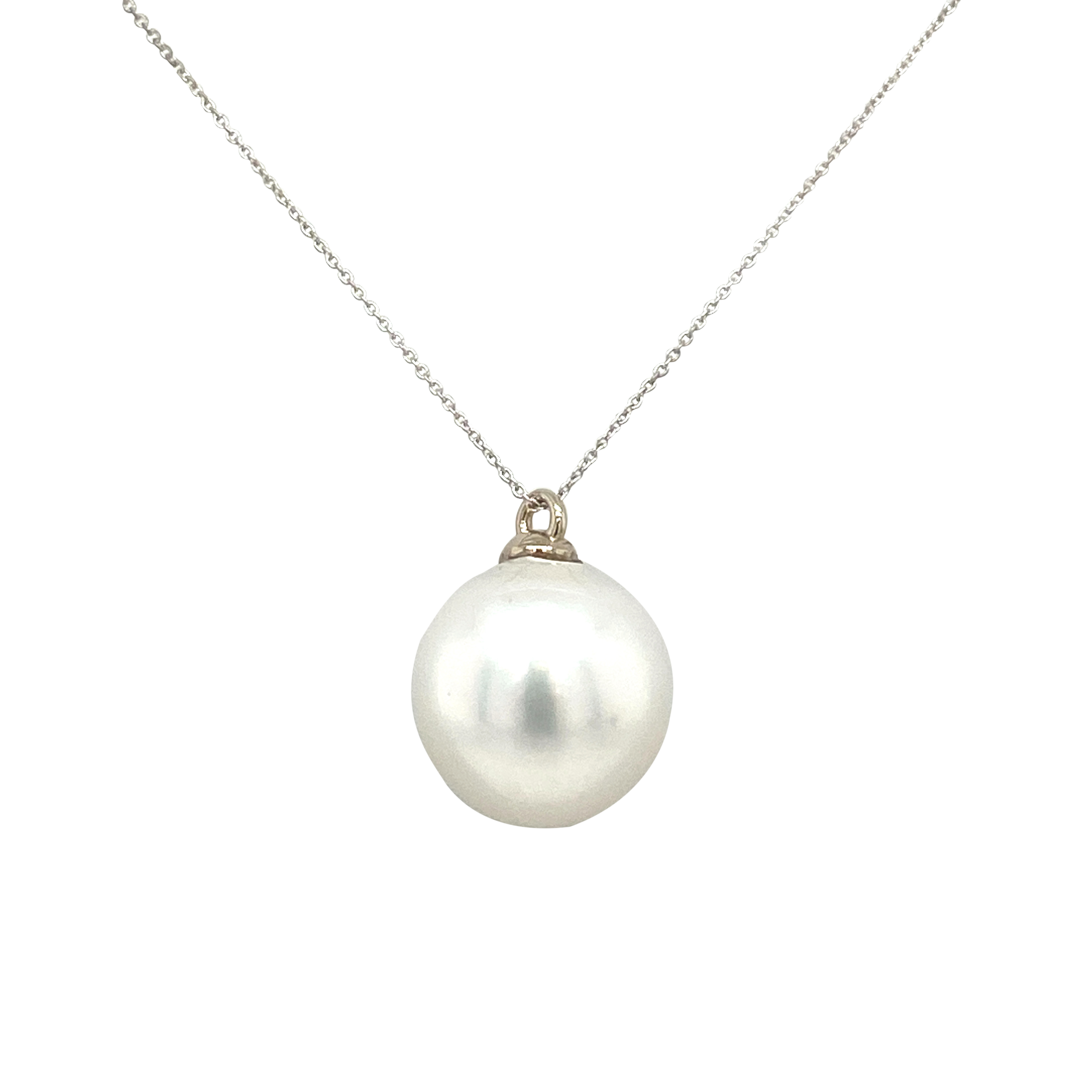 14 Karat White Gold South Sea White Pearl Pendant