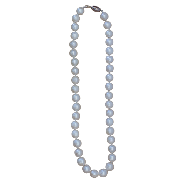 Sterling Silver Fresh Water White Pearl Necklace