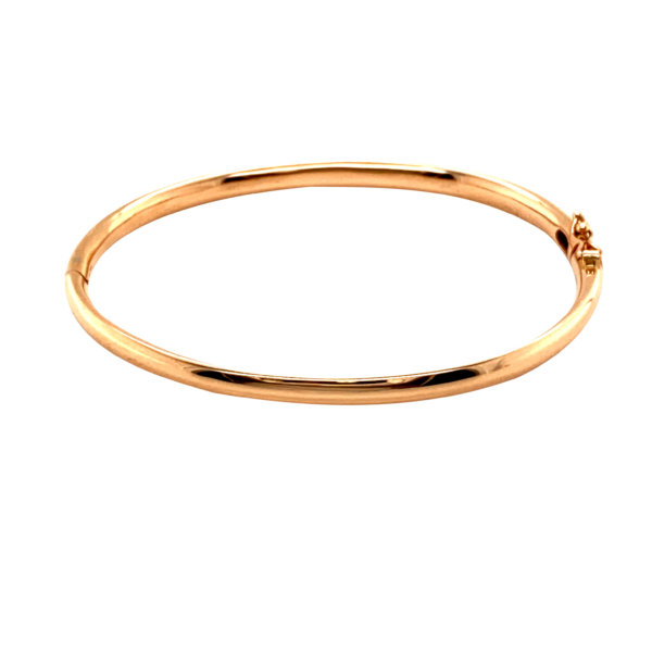 14 Karat Solid Rose Gold Bangle Bracelet