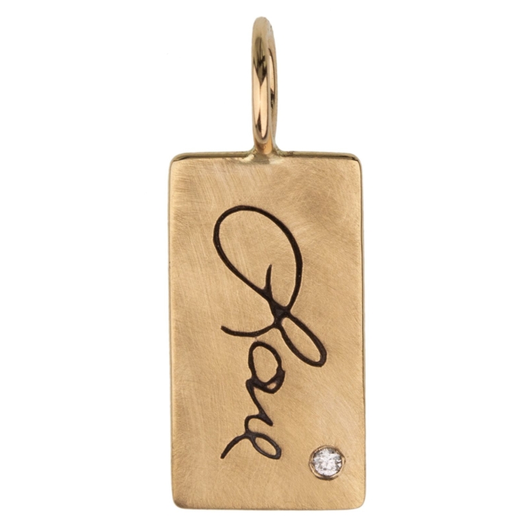Yellow Gold Love ID Tag