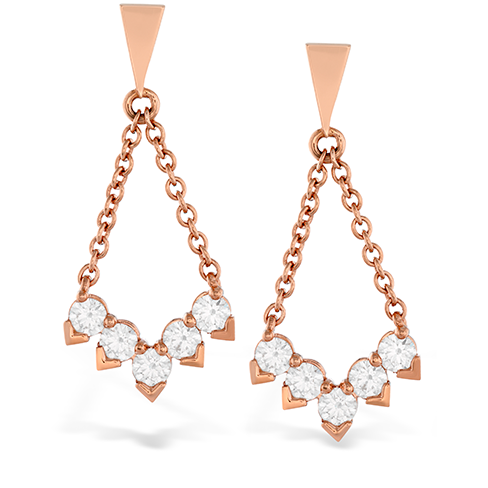 Aerial Diamond V Drop Earrings