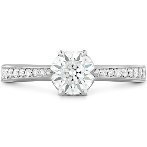 HOF Signature 6 Prong Engagement Ring – Diamond Band