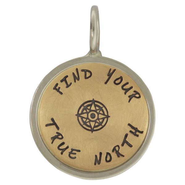 Mixed Gold Find Your True North Round Charm