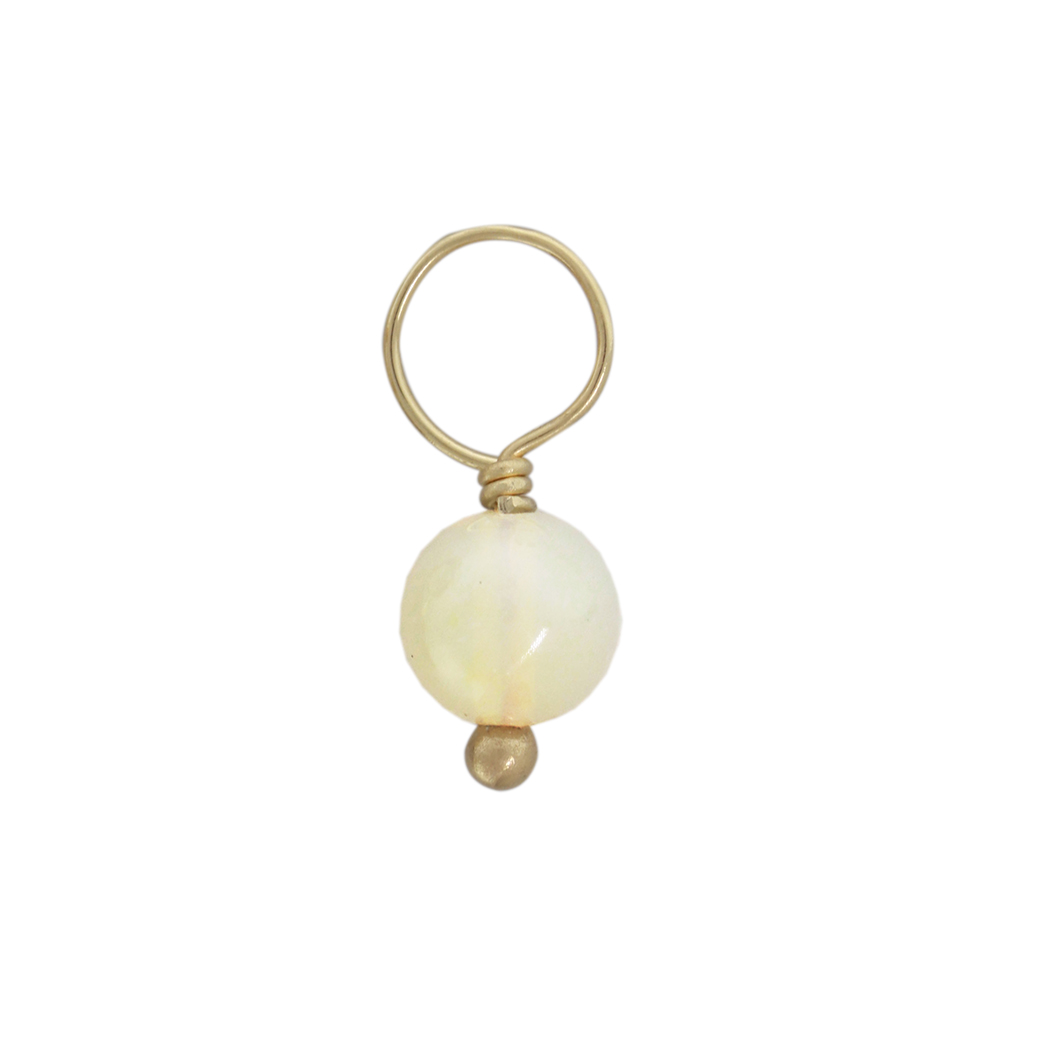 White Opal Unfaceted Ball Gemstone