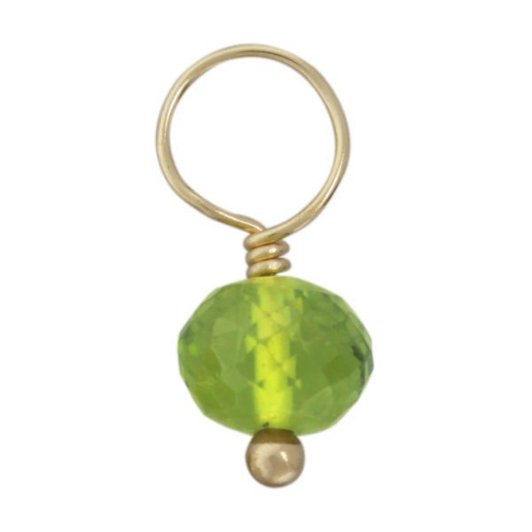 Peridot Faceted Rondelle Gemstone