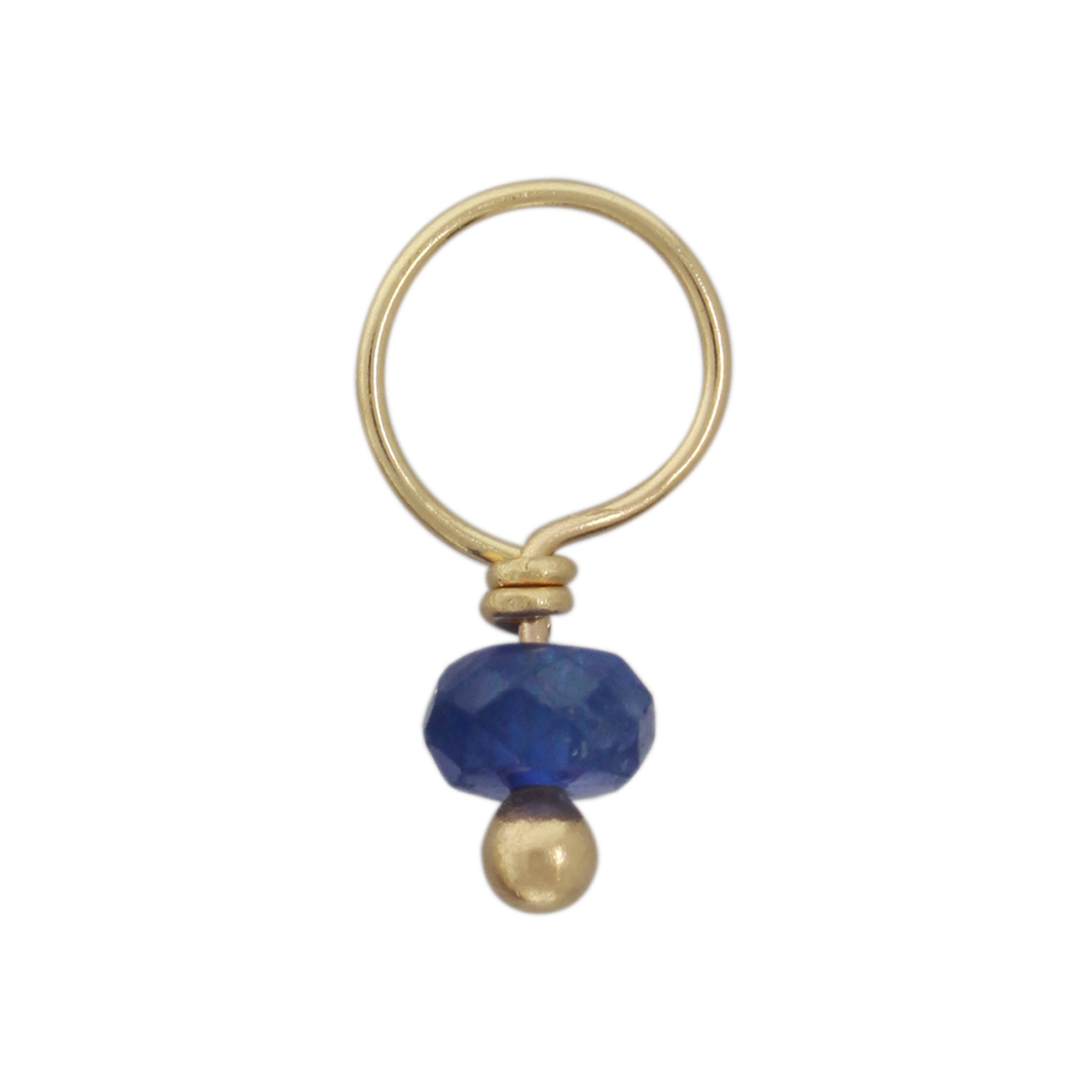 Blue Sapphire Faceted Rondelle Gemstone