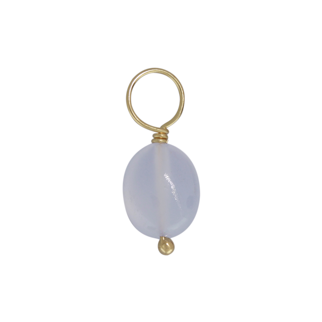 Chalcedony Unfaceted Oval Gemstone