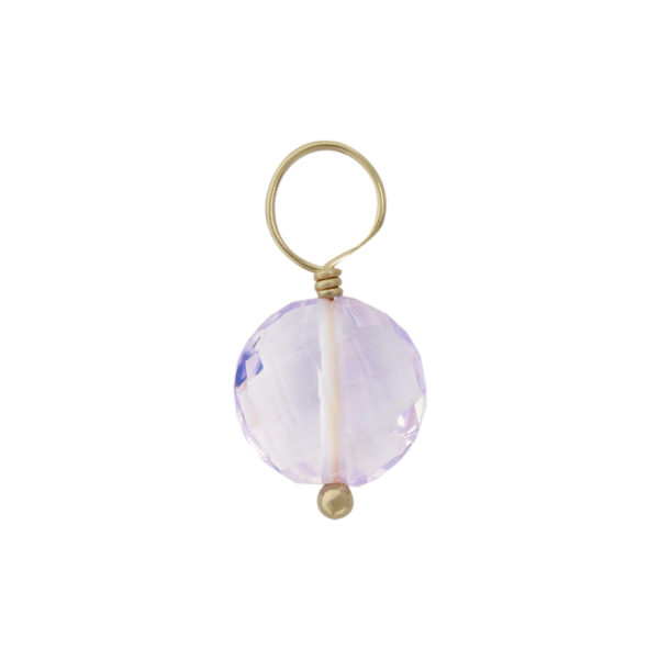 Lilac Quartz Faceted Ball Gemstone