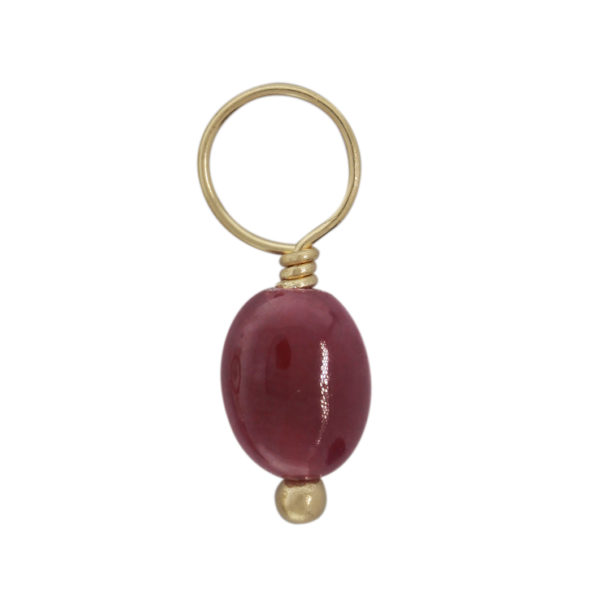 Ruby Unfaceted Oval Gemstone