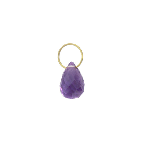 Purple Amethyst High Faceted Drop Gemstone