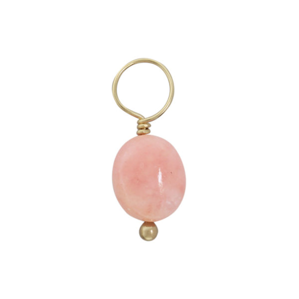 Pink Opal Unfaceted Oval Gemstone