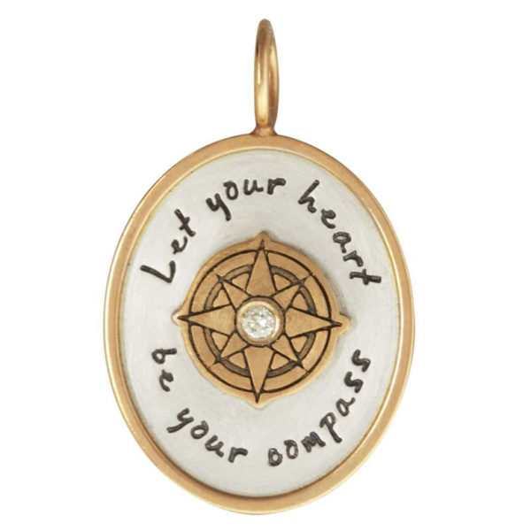 Let Your Heart Be Your Compass Oval Charm