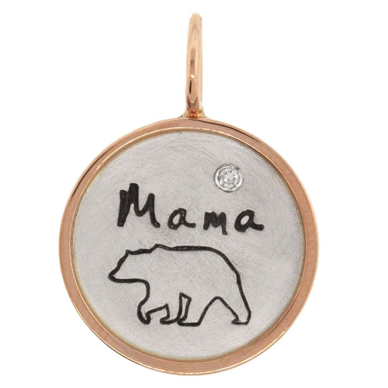 Mama Bear Round Charm