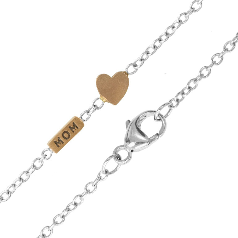 Chain With Mom and Heart Charm