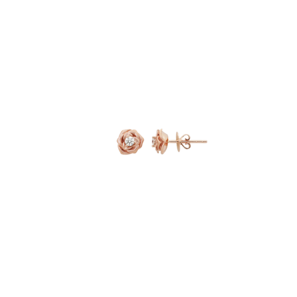 14 Karat Rose Diamond Stud Earrings