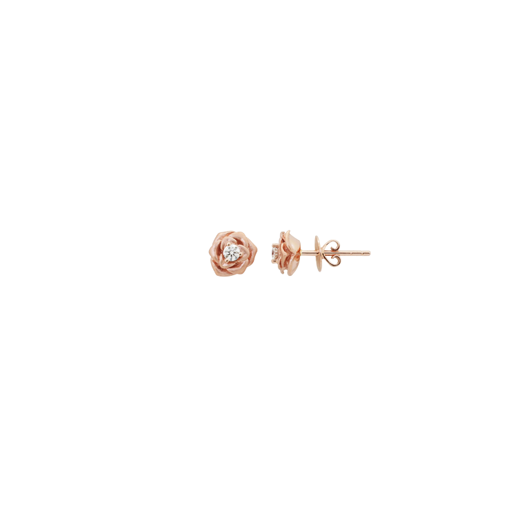 14 Karat Rose Diamond Stud Earrings
