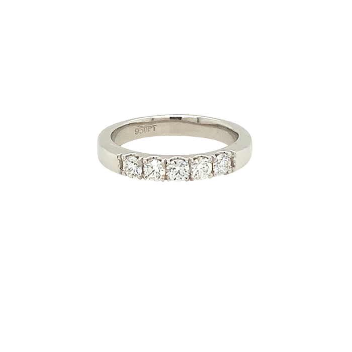 Platinum U Set Diamond Wedding Band (11001257) Vardy's Jewelers