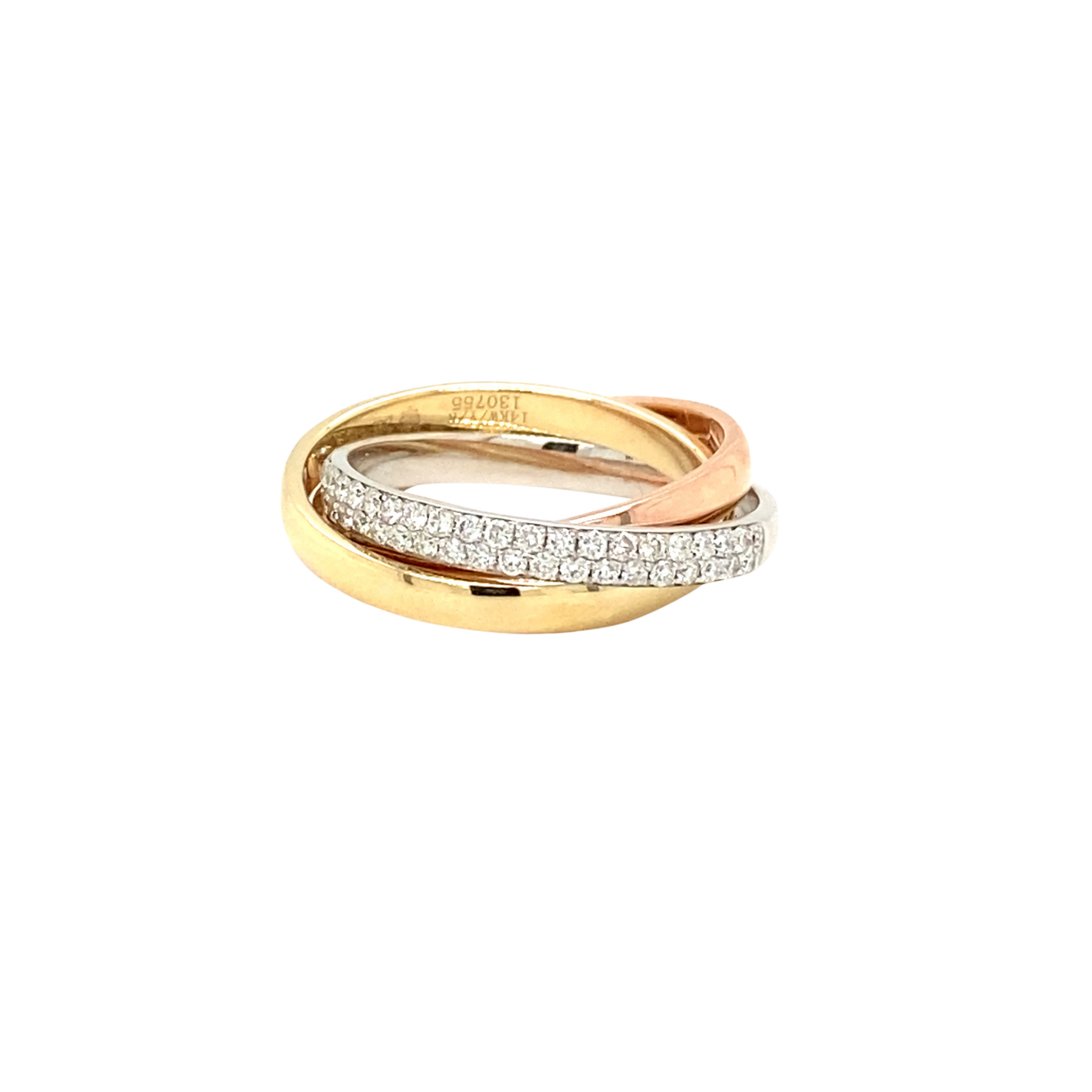 Tri Color Fashion Ring