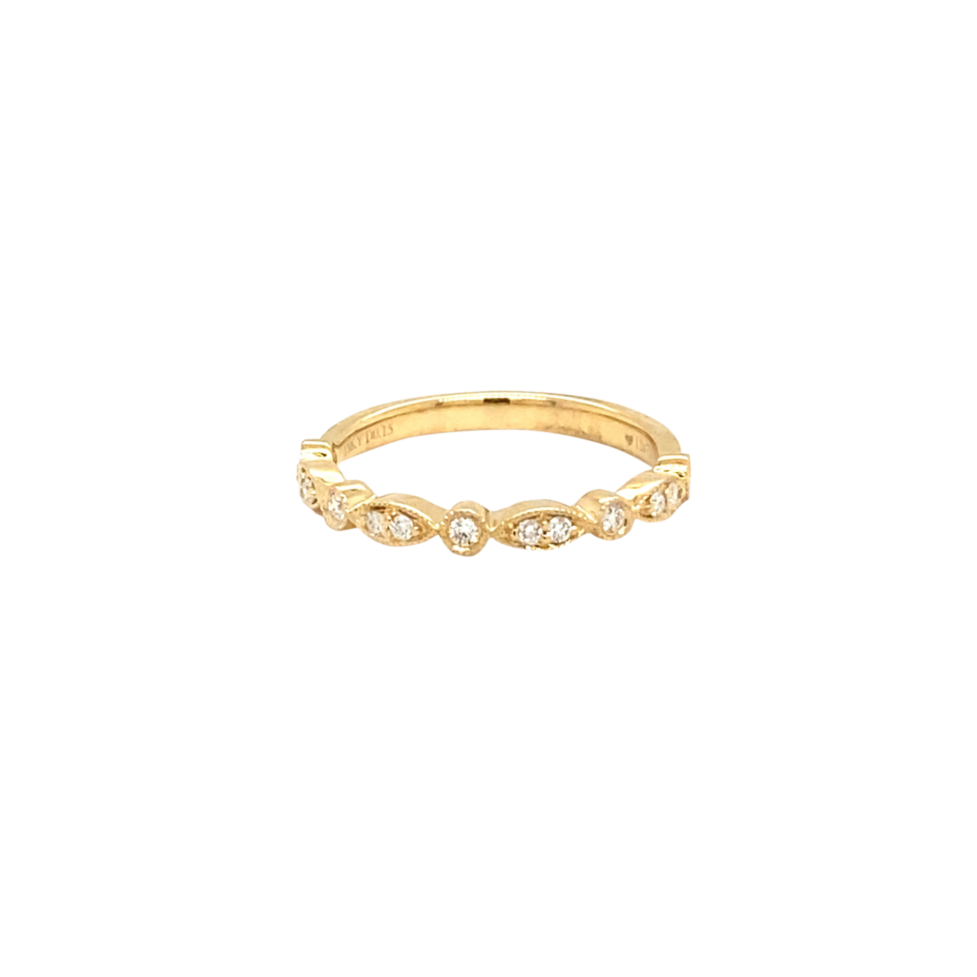 18 Karat Yellow Gold Fashionable Stacking Ring