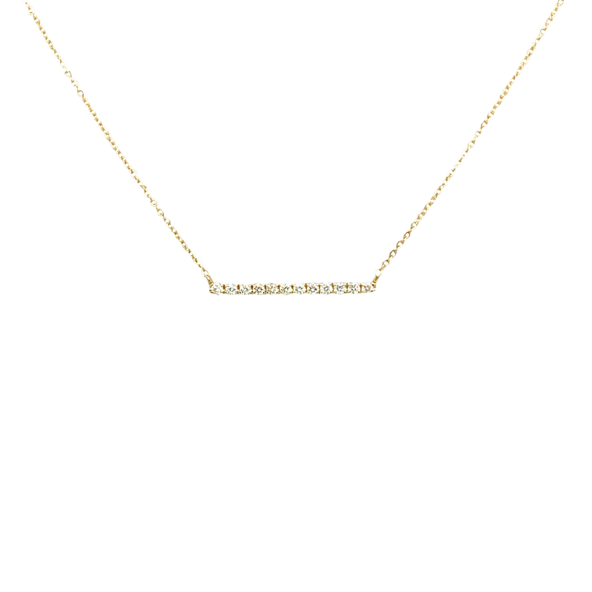 Gold Diamond Bar Pendant